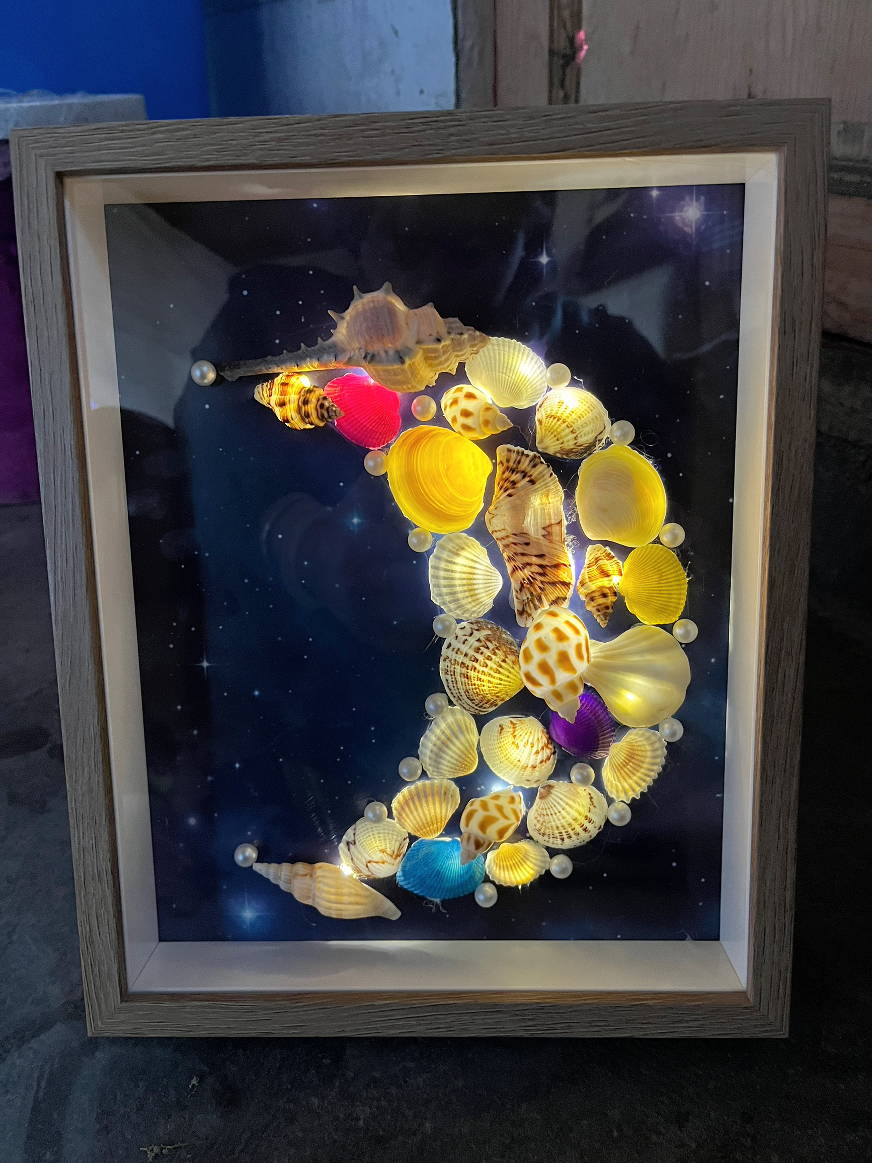 DIY Seashell Night Light Kit | Starry Sky Luminous Picture Frame | Homemade Gifts for Her - Image 7
