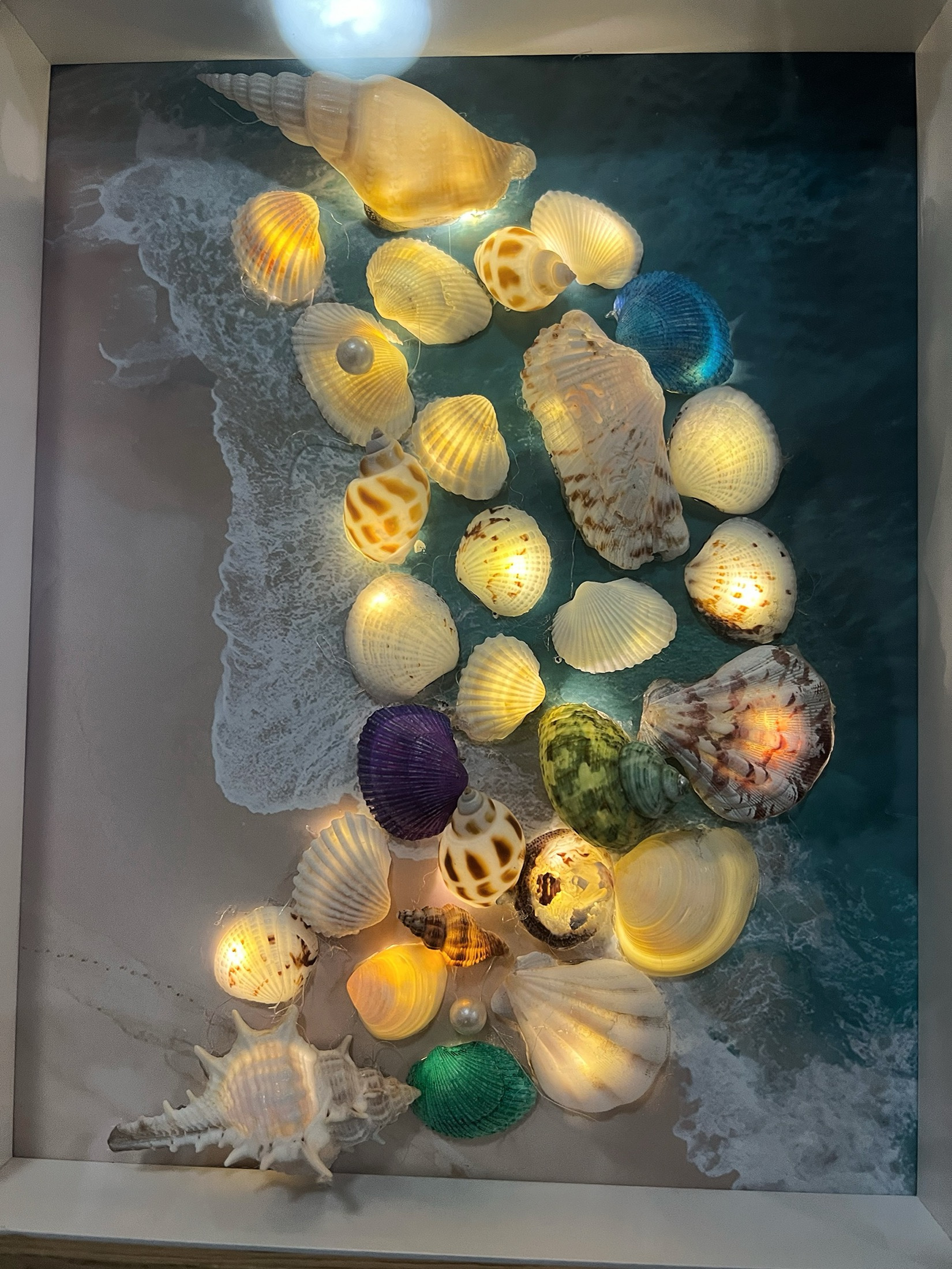 DIY Seashell Night Light Kit | Starry Sky Luminous Picture Frame | Homemade Gifts for Her - Image 4