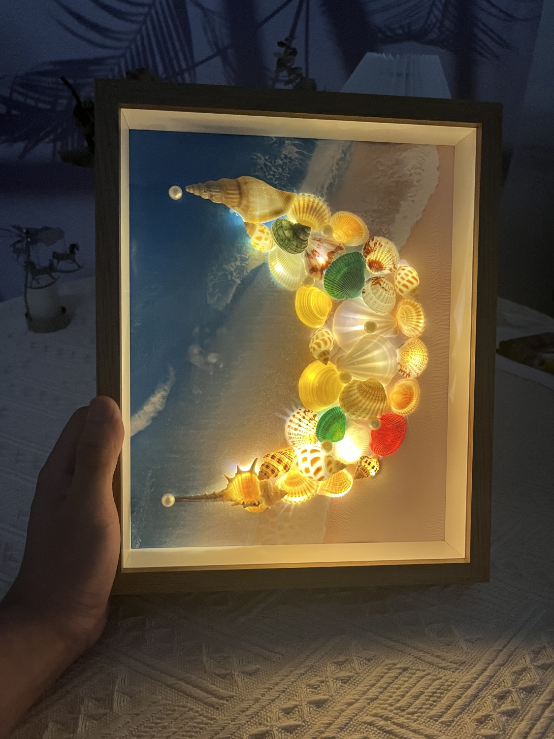 DIY Seashell Night Light Kit | Starry Sky Luminous Picture Frame | Homemade Gifts for Her