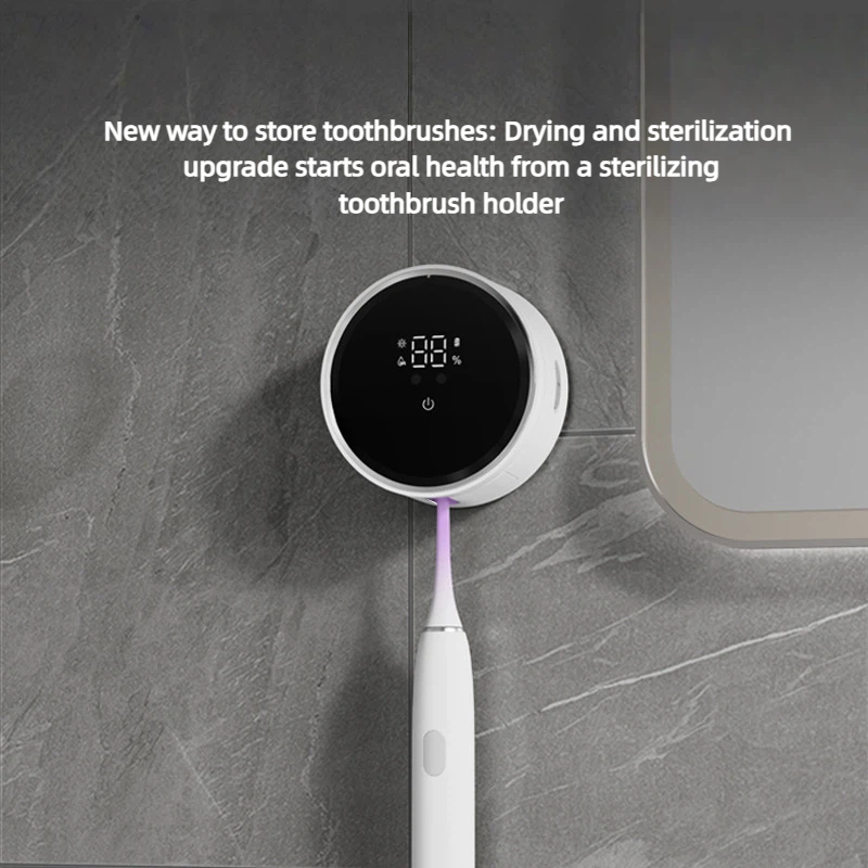 Toothbrush Holders for Bathroom,Toothbrush Sanitizer Holder, Tooth Brush Wall-Mounted Cleaner Organizer with Auto-Inductive Cover, Air Drying Fits Most Electric, Manual and Kids’ Toothbrushes - Image 7