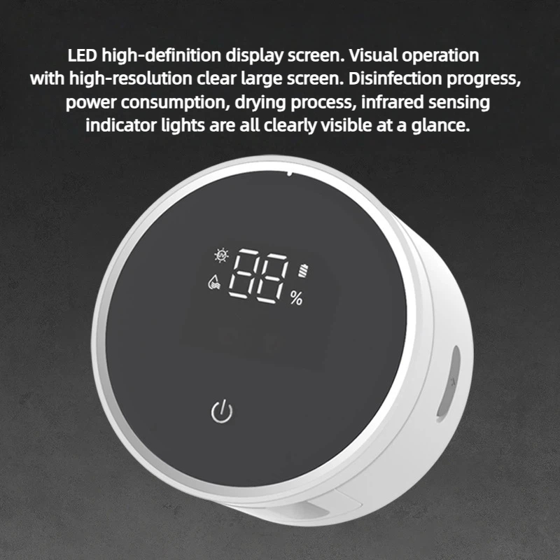 Toothbrush Holders for Bathroom,Toothbrush Sanitizer Holder, Tooth Brush Wall-Mounted Cleaner Organizer with Auto-Inductive Cover, Air Drying Fits Most Electric, Manual and Kids’ Toothbrushes - Image 8